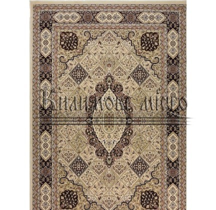 High-density carpet Royal Esfahan-1.5 2602A Cream-Brown - высокое качество по лучшей цене в Украине.